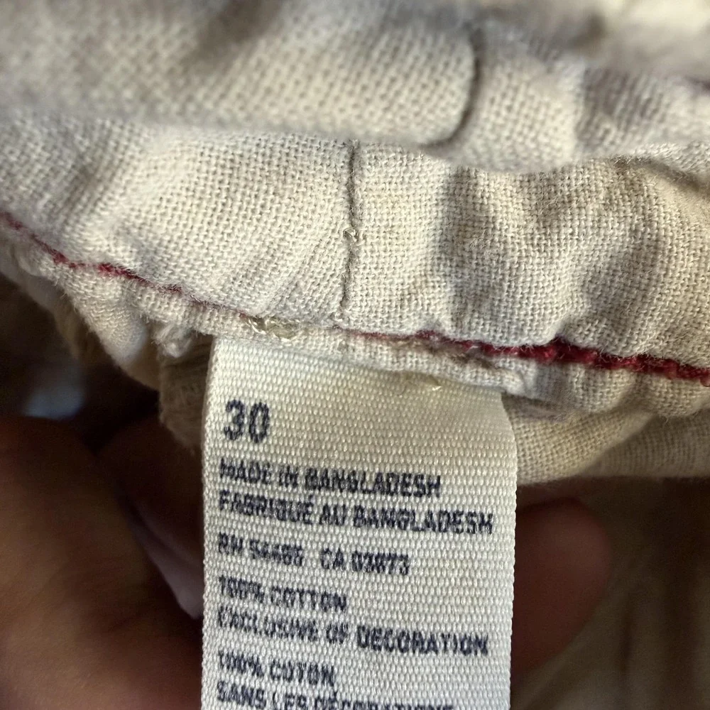 Y2K American Eagle Outfitters Baggy Cargo Shorts Mens 30 Beige Classic Casual
